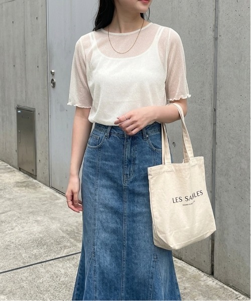 tシャツ 半袖 半袖ラメシアートップス レディース : ZOZOTOWN Yahoo!店