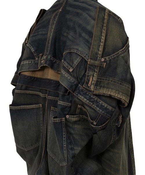 ブルゾン アウター Reconstructed Denim Jacket メンズの画像