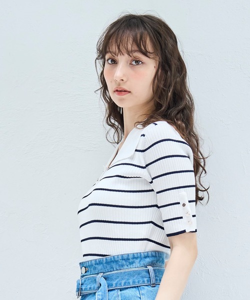 31 Sons de mode ニット セーター 2025春夏新作 セーラーカラー