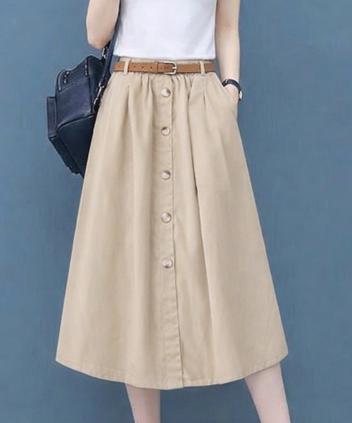 Sally Lunn スカート フロントボタンAラインスカート : ZOZOTOWN Yahoo