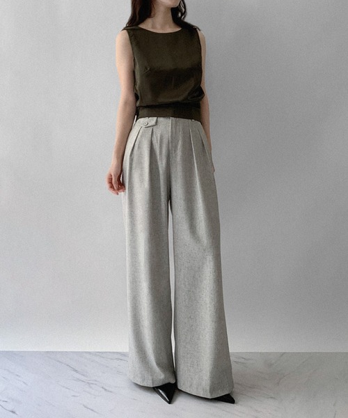 on：nue スラックス パンツ 「on:nue」「4色展開/3サイズ展開