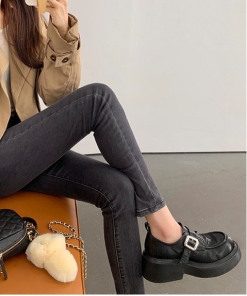 シューズ 「 NiiNa / ニーナ 」本革厚底ワンストラップレザーシューズ