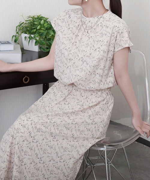 libelle more（リベル モア） ワンピース 花柄フレンチスリーブ