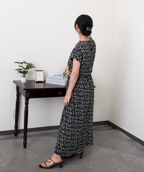 libelle more（リベル モア） ワンピース 花柄フレンチスリーブ