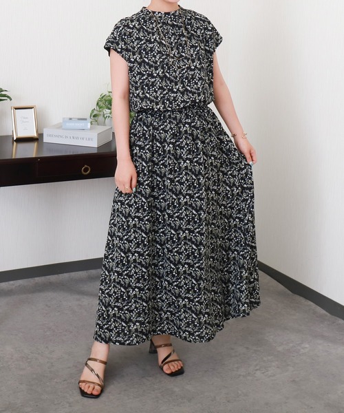 libelle more（リベル モア） ワンピース 花柄フレンチスリーブ