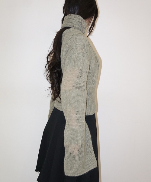 igi カーディガン PUZZLE CARDI × BUCKLE COMBO / パズルカーディガン