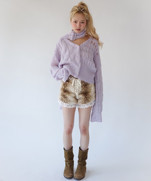 igi カーディガン PUZZLE CARDI × BUCKLE COMBO / パズルカーディガン