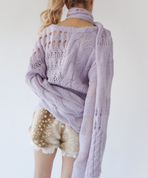 igi カーディガン PUZZLE CARDI × BUCKLE COMBO / パズルカーディガン