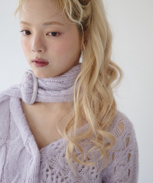 igi カーディガン PUZZLE CARDI × BUCKLE COMBO / パズルカーディガン