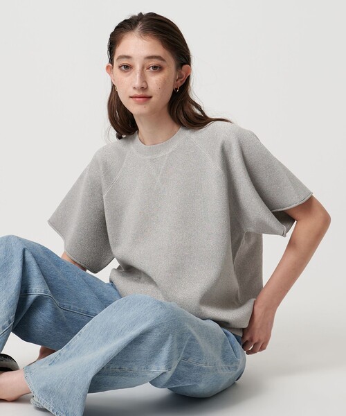 UNITED ARROWS ニット セーター ラメ ショートスリーブ