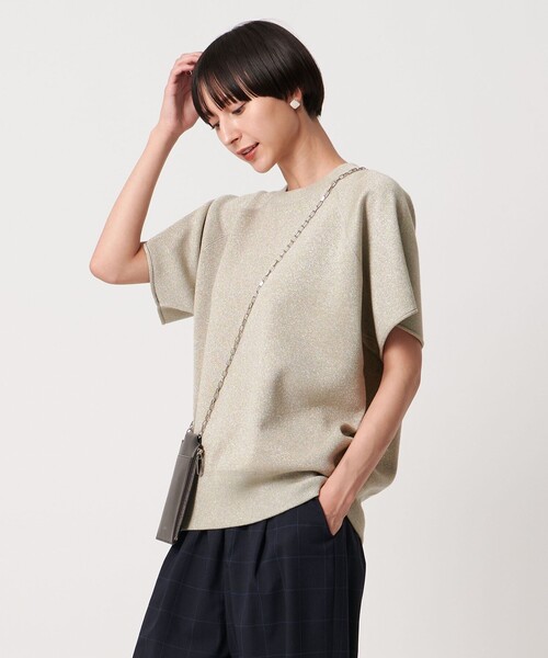 UNITED ARROWS フラワー刺繍 半袖ニット UNITED ARROWS フラワー刺繍 半袖ニット