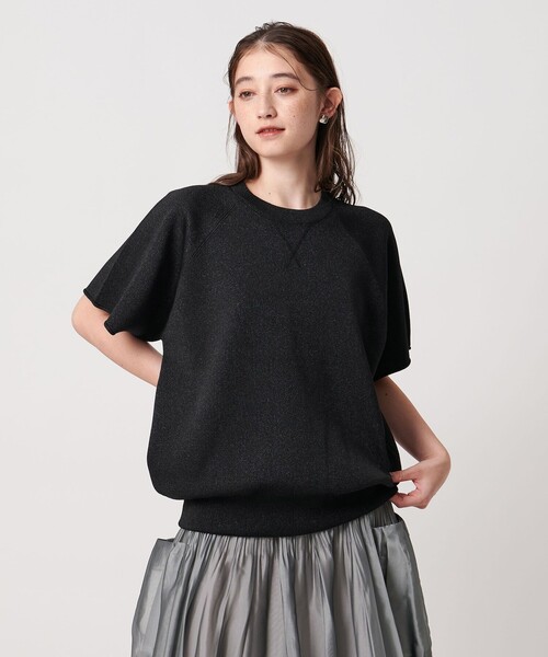 UNITED ARROWS ニット セーター ラメ ショートスリーブ