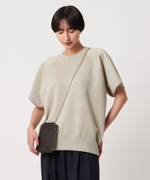 UNITED ARROWS ニット セーター ラメ ショートスリーブ
