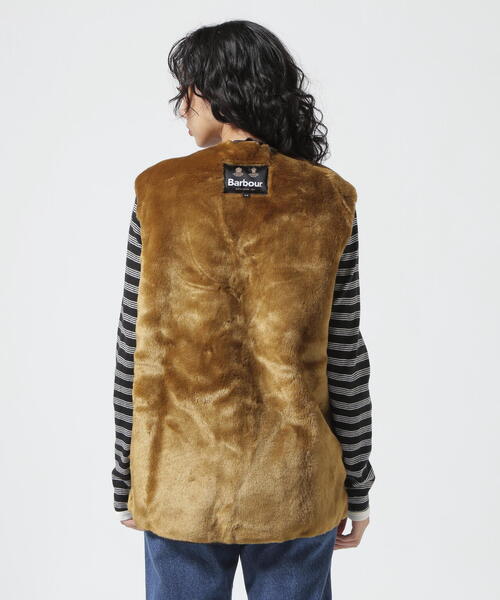 「Barbour」 ベスト 40 ブラウン レディース