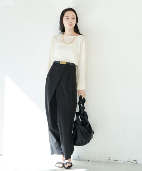 「Shelly island」 長袖ニット FREE ダークブルー レディース_画像5