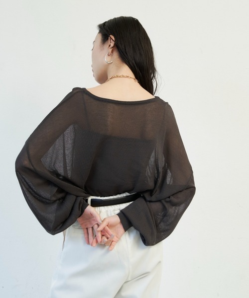 「Shelly island」 長袖ニット FREE ダークブルー レディース_画像8