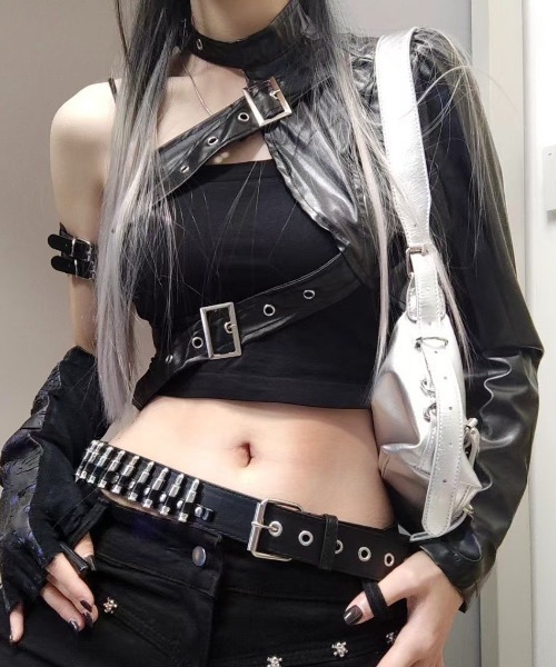 d.i.a Y2K ベルト d.i.a系 y2k ベルト ギャル スカル 平成ギャル 赤 姫系 - メルカリ