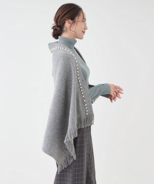 SHOO・LA・RUE（シューラルー） パール調ラインケープ : ZOZOTOWN
