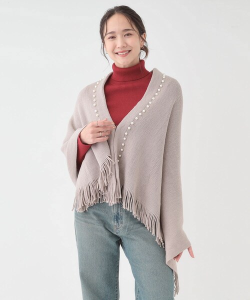 SHOO・LA・RUE（シューラルー） パール調ラインケープ : ZOZOTOWN