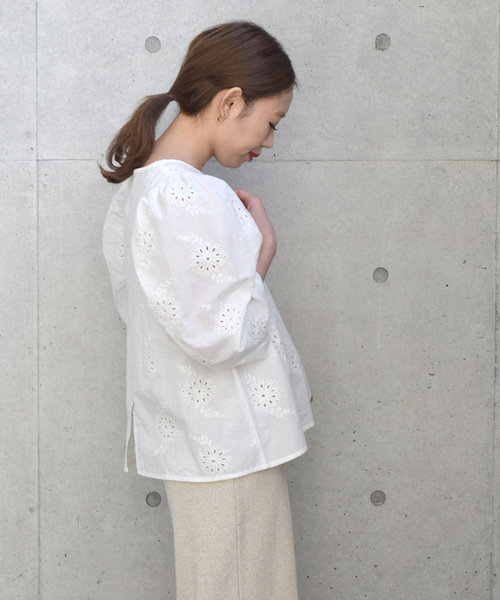 「w closet」 半袖ブラウス FREE オフホワイト レディース_画像3