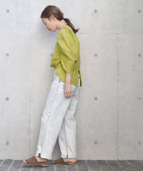 「w closet」 半袖ブラウス FREE オフホワイト レディース_画像5