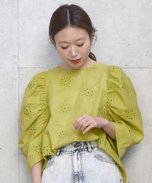 「w closet」 半袖ブラウス FREE オフホワイト レディース_画像8
