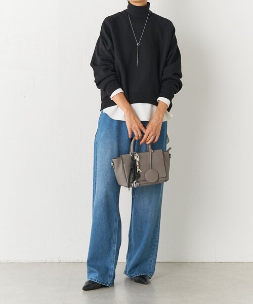 【新品未使用】BEARDSLEY　ハイネックドルマンニット　ネイビー（タグ付き） BEARDSLEY（ビアズリー） ニット セーター ハイネックドルマンニット