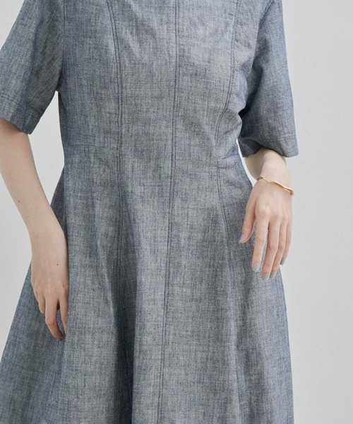 「SALON adam et rope'」 半袖ワンピース FREE ブラック レディース_画像8