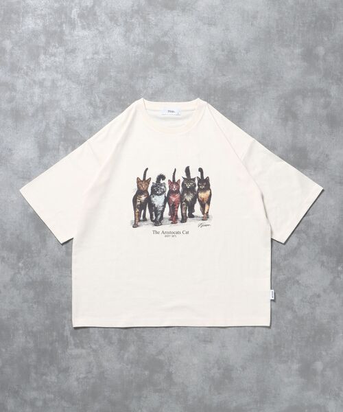 「FFEIN」 半袖Tシャツ LARGE アイボリー メンズ_画像6