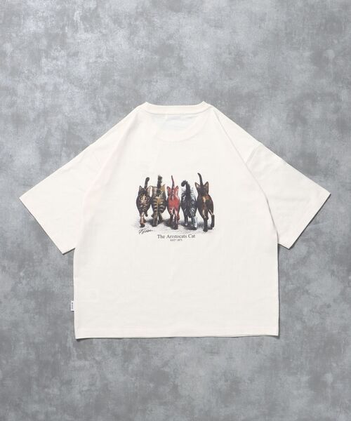 「FFEIN」 半袖Tシャツ LARGE アイボリー メンズ_画像7