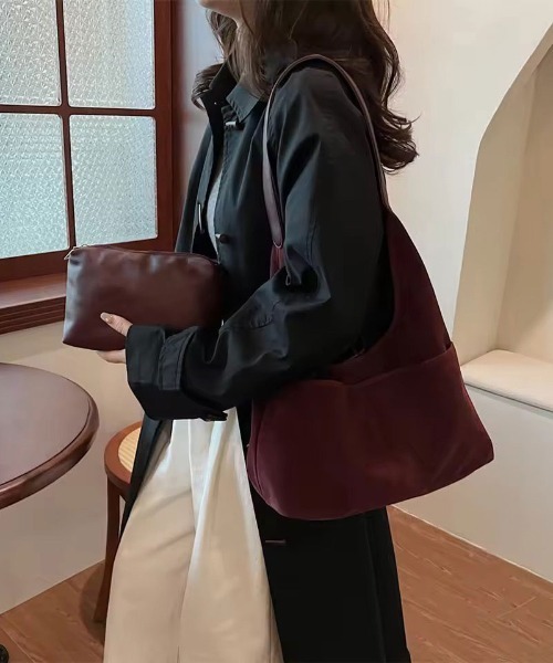 トートバッグ 「 ammy. / エイミードット 」 スエード タッチ フロント