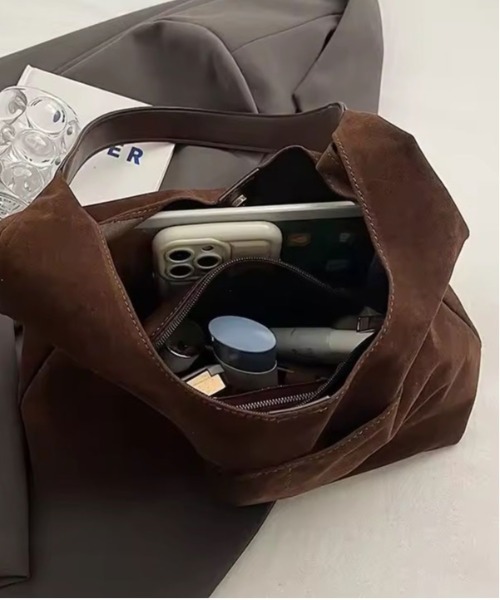 トートバッグ 「 ammy. / エイミードット 」 スエード タッチ フロント