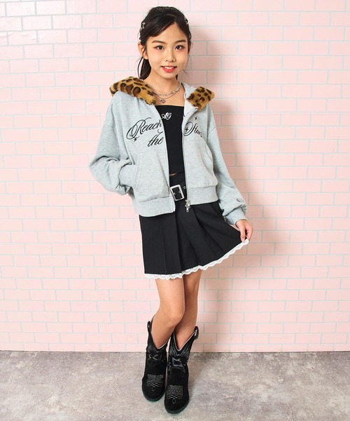 ANAP GiRL（アナップガール） パーカー ヒョウ柄 ファー付 フーディー 
