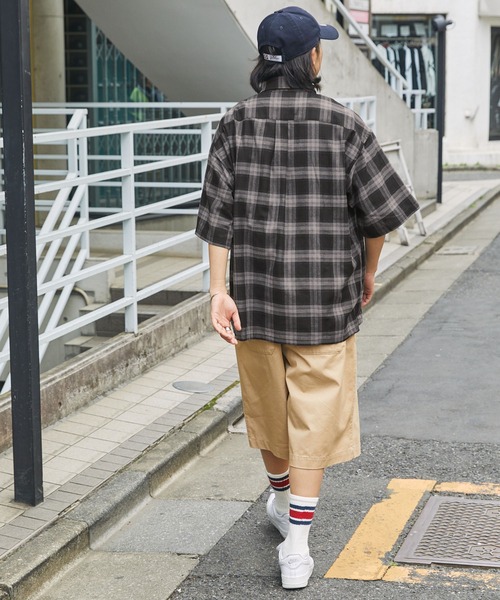 「MONO-MART」 「retock's」半袖シャツ M アイボリー メンズ_画像8