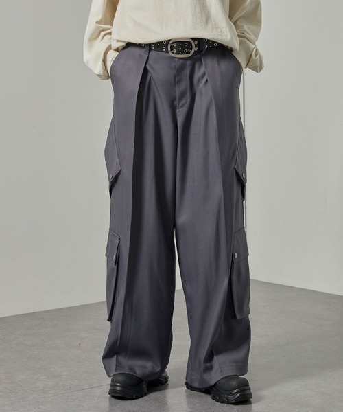 カーゴパンツ 「Alfred Alex」マルチポケットユーティリティワイド