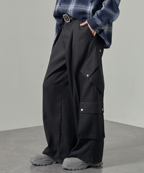 カーゴパンツ 「Alfred Alex」マルチポケットユーティリティワイド