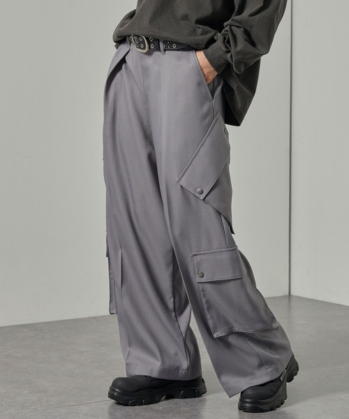 カーゴパンツ 「Alfred Alex」マルチポケットユーティリティワイド