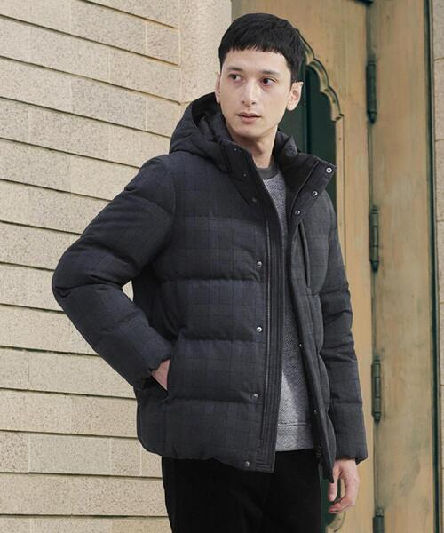 TAKEO KIKUCHI（タケオキクチ） ダウンジャケット ダウン ウールライク