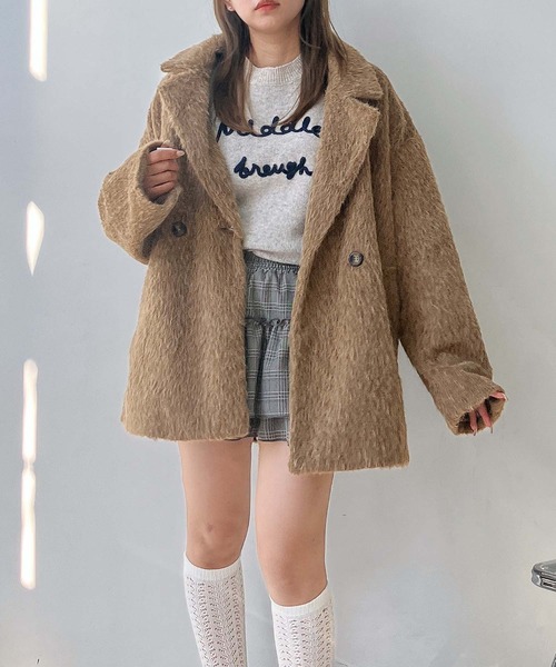 ジャケット・アウター #akko AS KNOW AS（アズノゥアズ） ジャケット テーラードジャケットダブルに