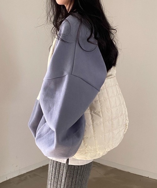 トレーナー スウェット 裏起毛フロントプリントハーフジップスウェット