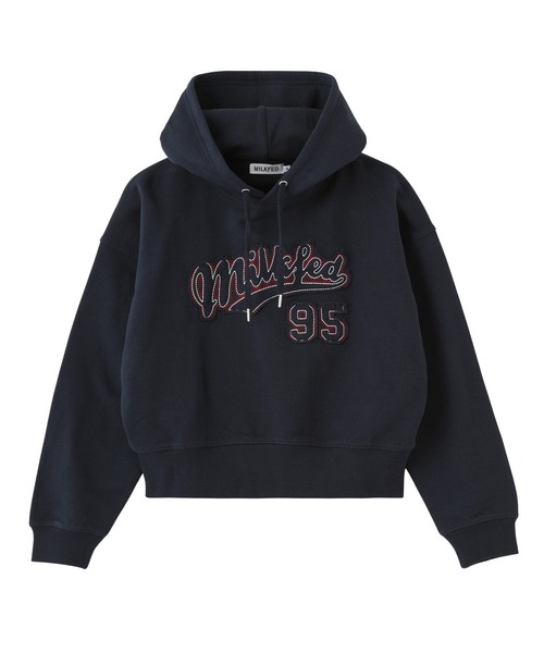 MILKFED.（ミルクフェド） パーカー STITCHED LOGO SHORT HOODIE