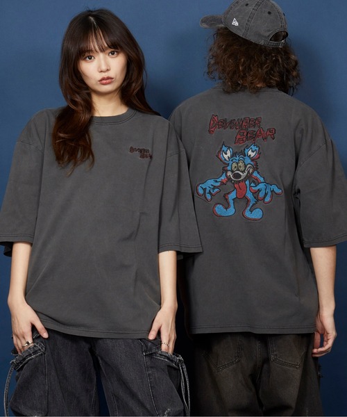 「MEMENTISM」 「unrelaxing」7分袖Tシャツ X-LARGE スミクロ メンズ_画像5