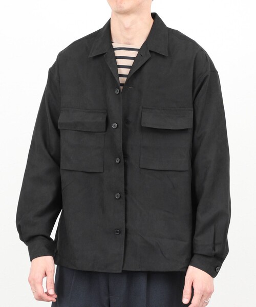 NOLLEY'S（ノーリーズ） シャツ ポリスエード シャツブルゾン 25AW