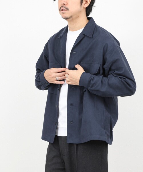 NOLLEY'S（ノーリーズ） シャツ ポリスエード シャツブルゾン 25AW