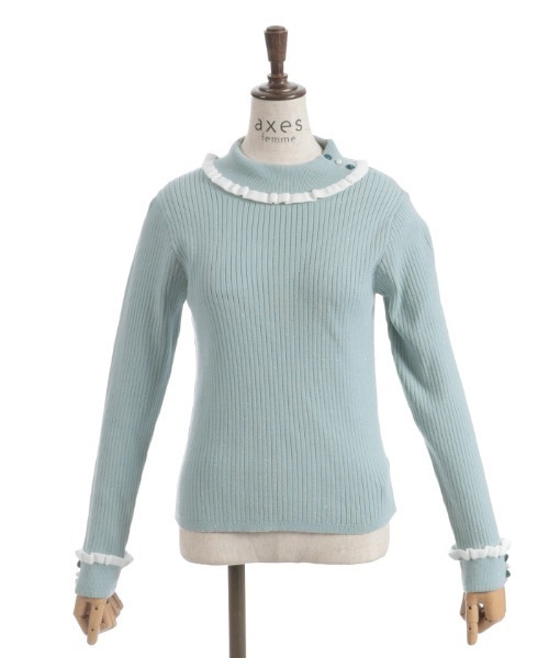 axes femme（アクシーズ ファム） ニット セーター バイカラーフリル