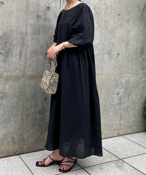 「un dix cors」 半袖ワンピース FREE グリーン系その他 レディース_画像2