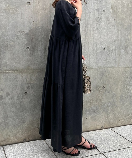 「un dix cors」 半袖ワンピース FREE グリーン系その他 レディース_画像3