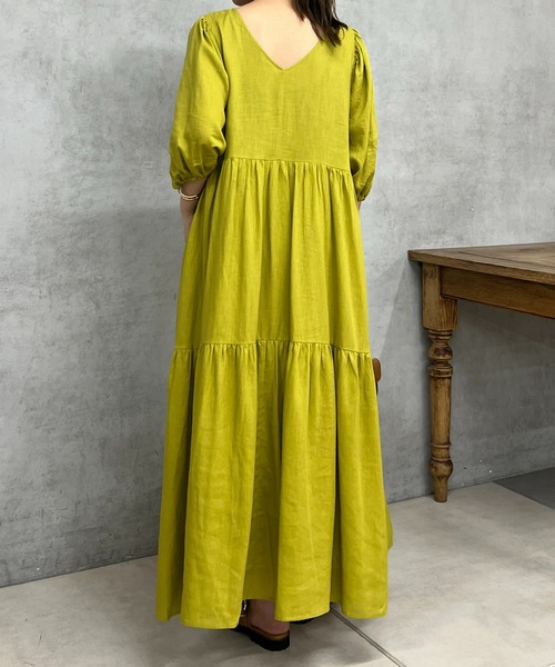 「un dix cors」 半袖ワンピース FREE グリーン系その他 レディース_画像5