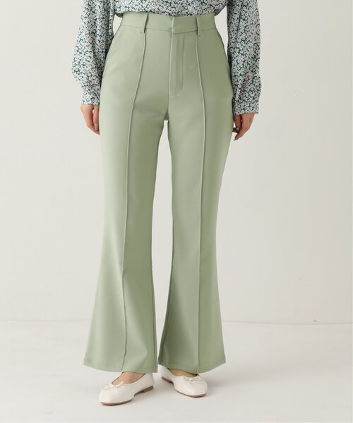 「RAY CASSIN」 ブーツカットパンツ S パープル レディース_画像3