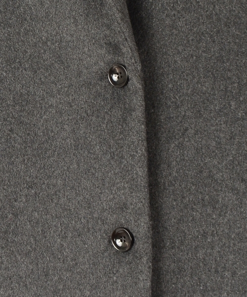 「liflattie ships」 チェスターコート SMALL チャコールグレー レディース_画像3